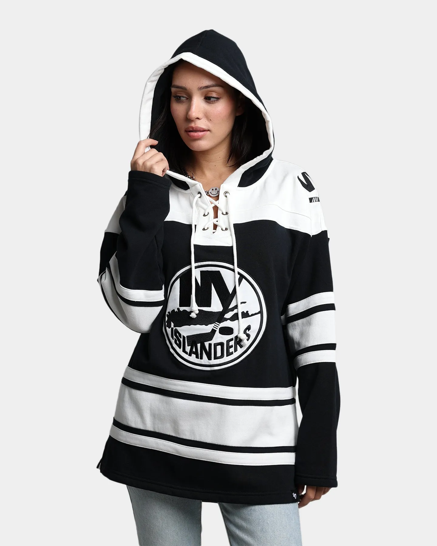 47 Brand New York Islanders Superior Lacer Hoodie Jet Black