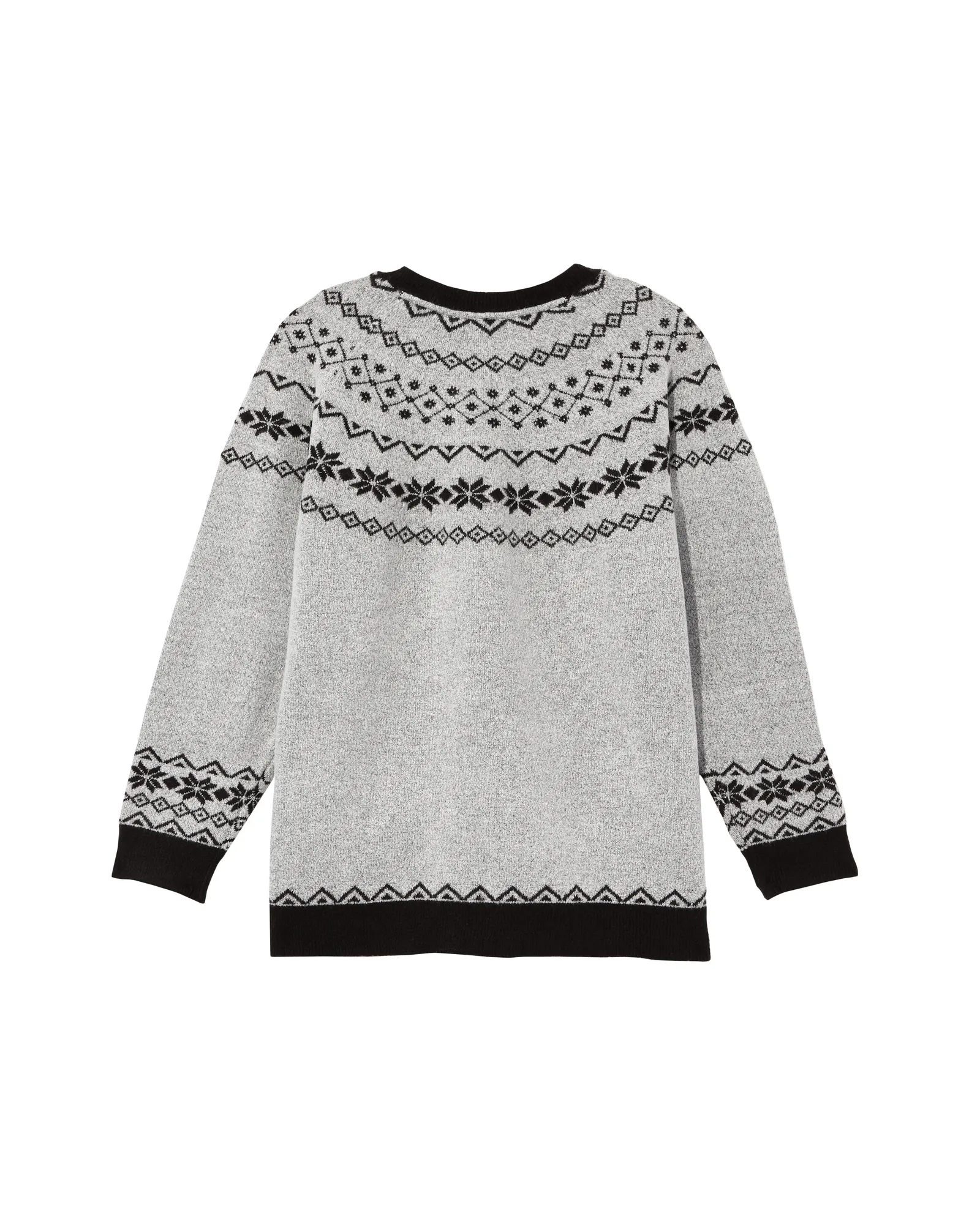 Anne Long Sleeve Pullover Sweater | Light Grey / Black