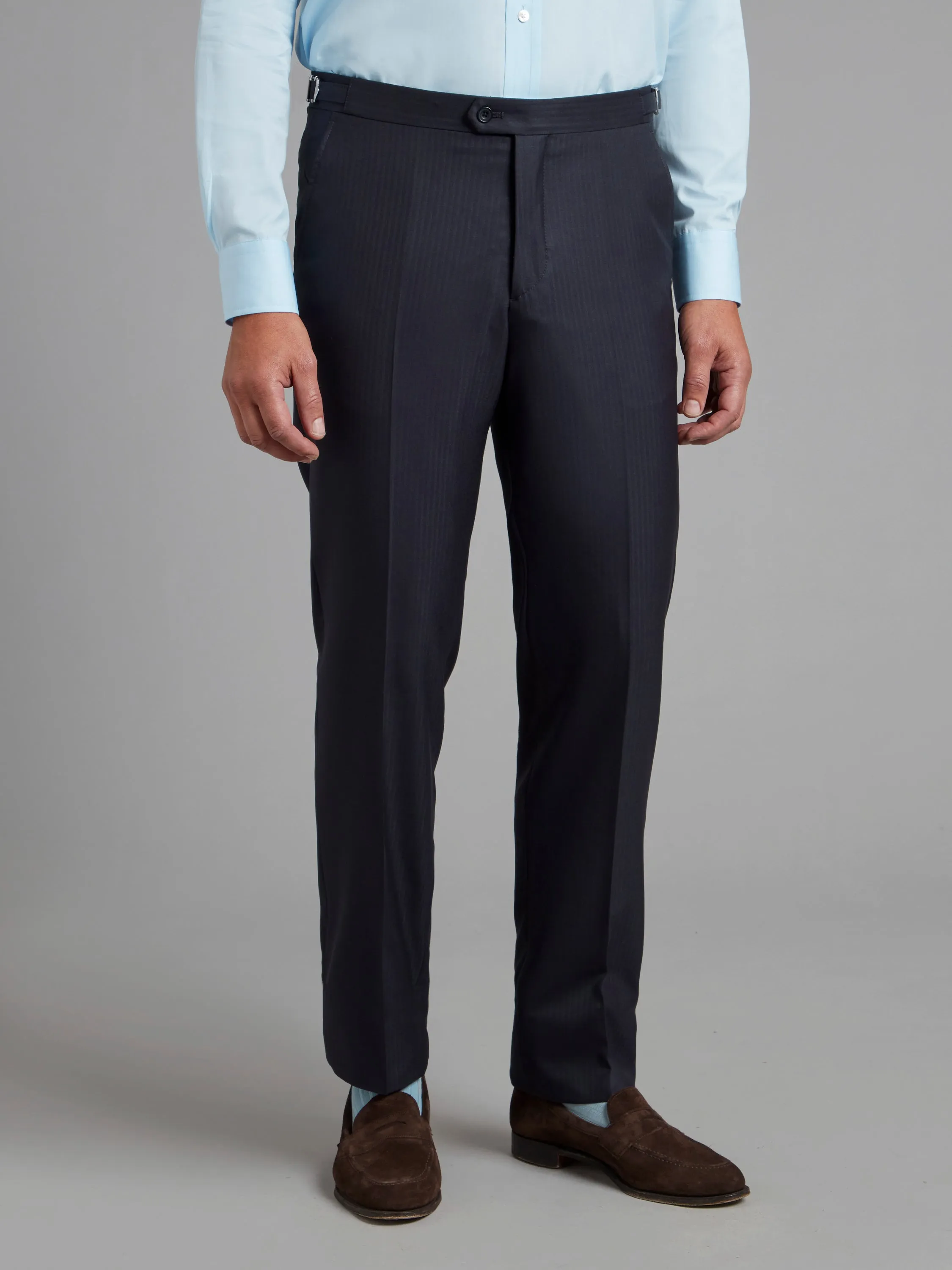 Astell Suit Pants - Midnight Navy Herringbone