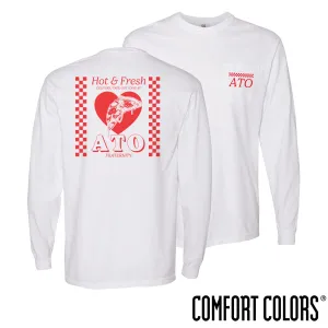 ATO Comfort Colors Hot and Fresh Pizza Long Sleeve Tee