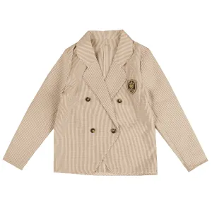 Belati Beige Striped Seersucker Jacket (BJ1589)