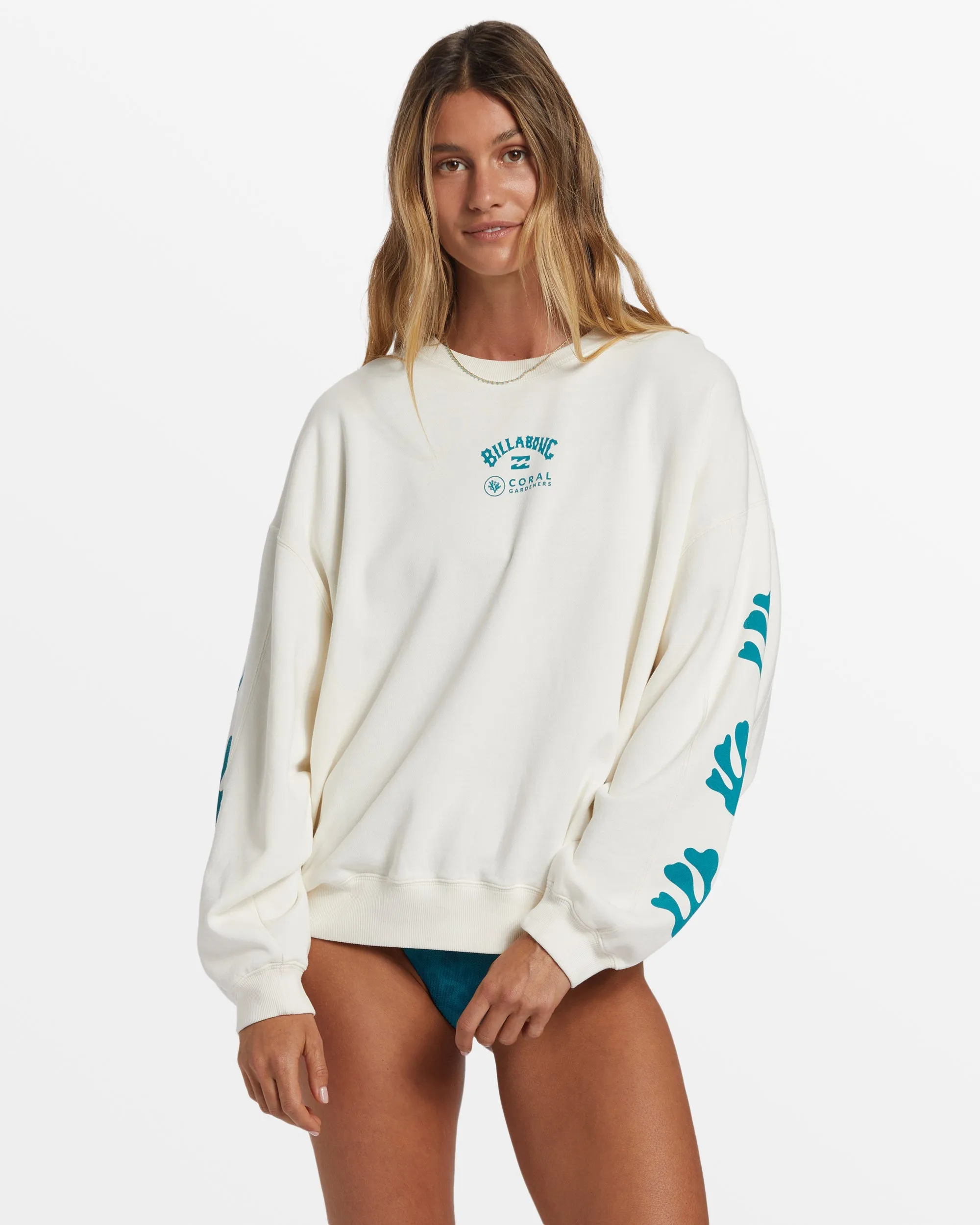 Beyond The Reef Crew Neck Sweatshirt - Salt Crystal