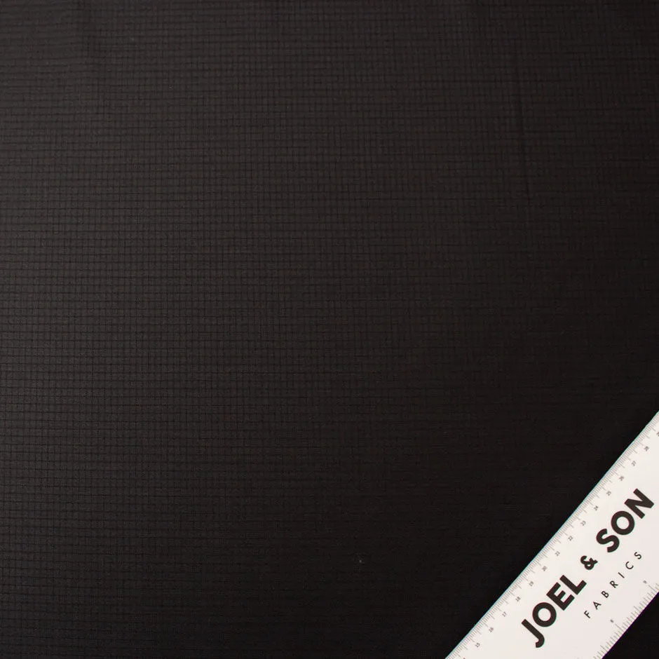 Black Square Jacquard Superfine Suiting