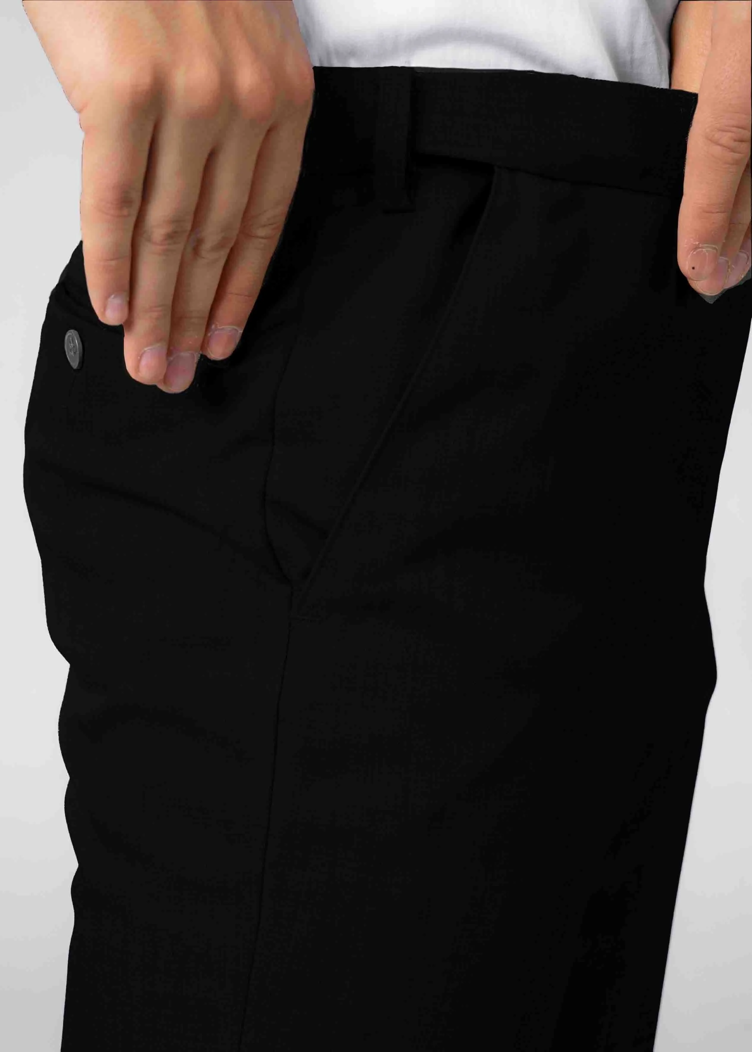 Blake Straight Loose Fit VELCRO® Brand Fastening Smart Trousers