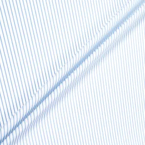 Blue Striped Superfine Herringbone Jacquard Shirting