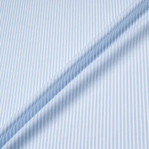 Blue Striped White Superfine Pure Cotton