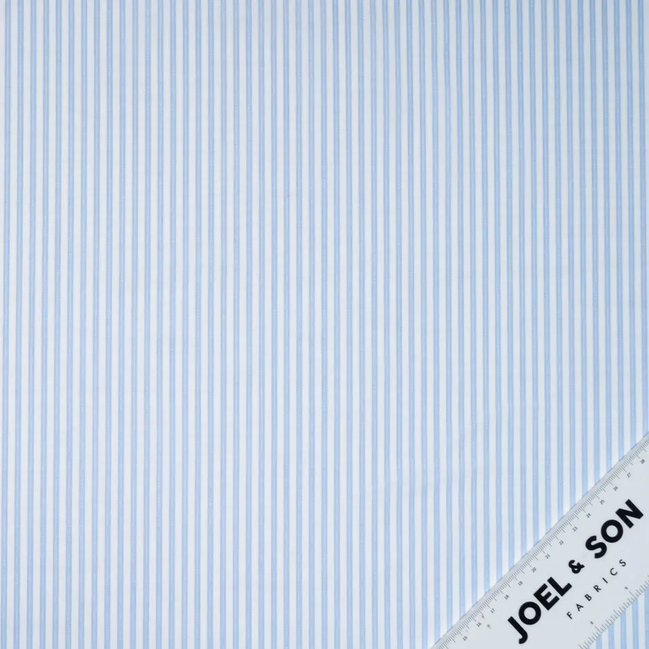 Blue Striped White Superfine Pure Cotton