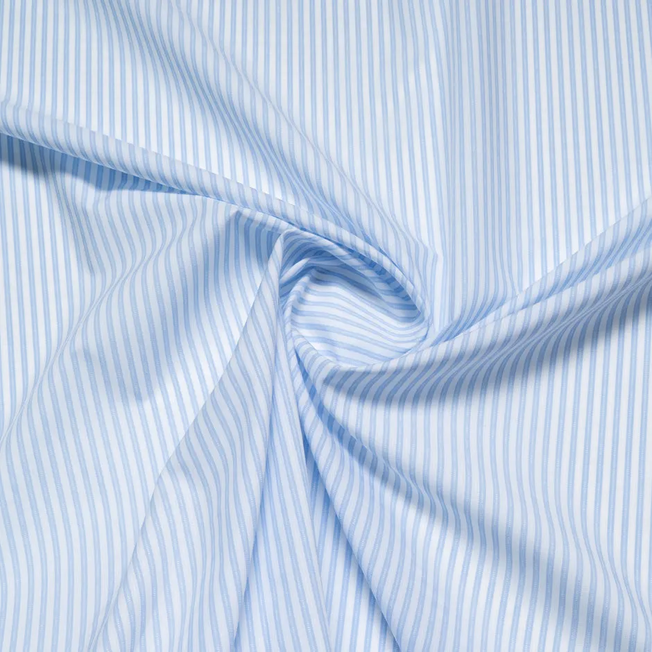 Blue Striped White Superfine Pure Cotton