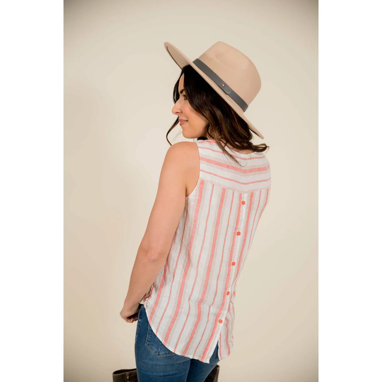 Button Back Wrap Tank