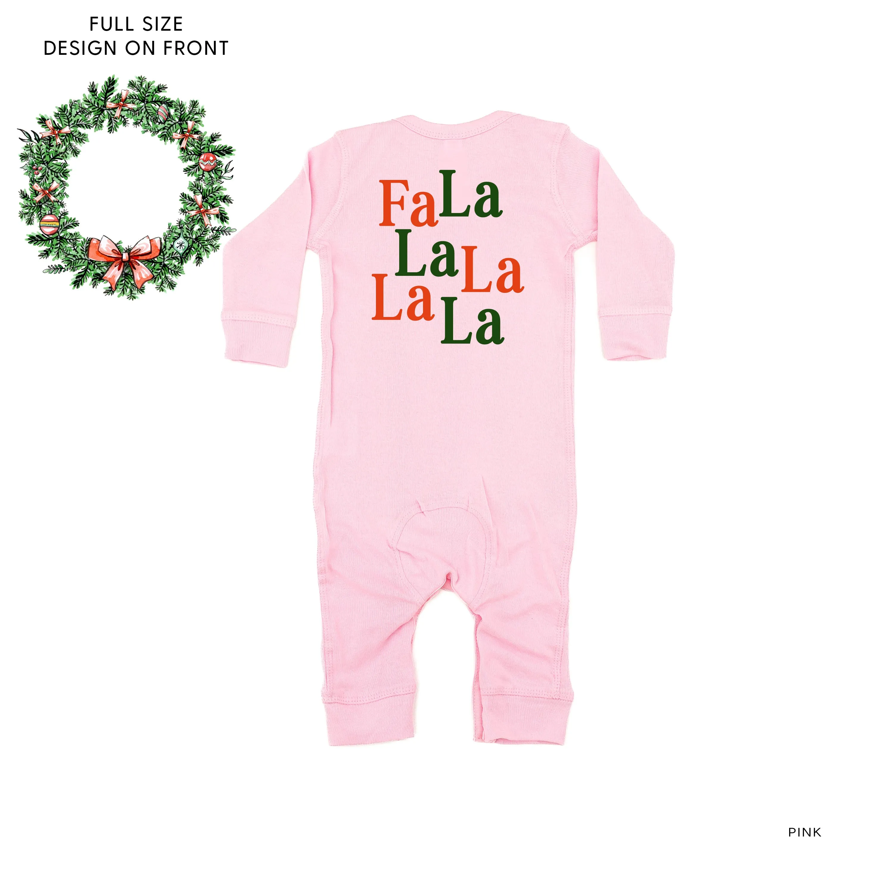 Christmas Wreath - Fa La La La La La (f&b) - Baby Sleeper