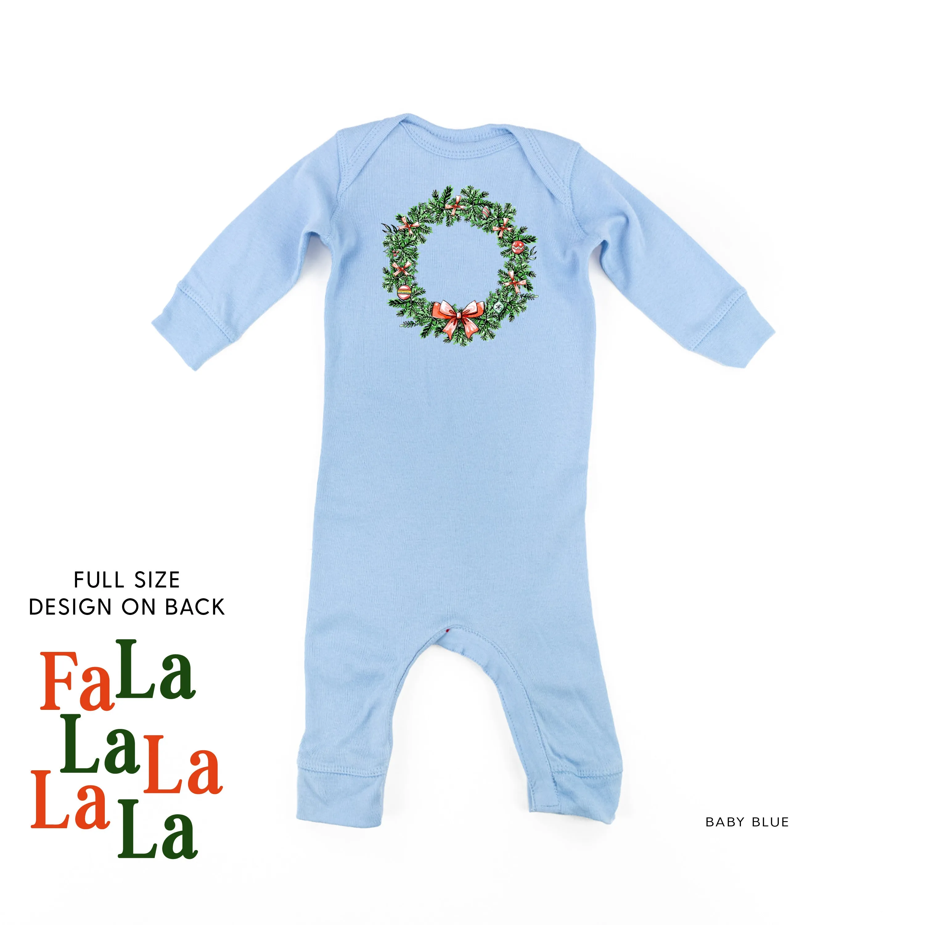 Christmas Wreath - Fa La La La La La (f&b) - Baby Sleeper