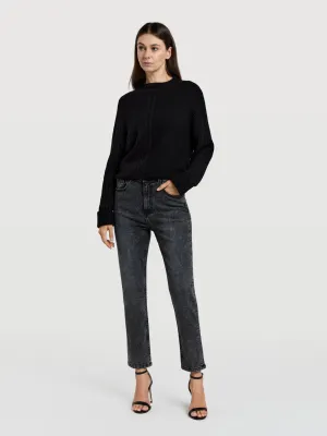 Classic regular leg black jeans