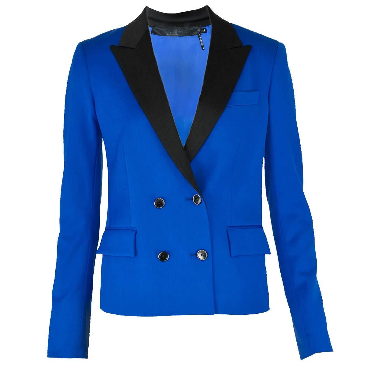 Cobalt Blue Stretch Wool Blazer