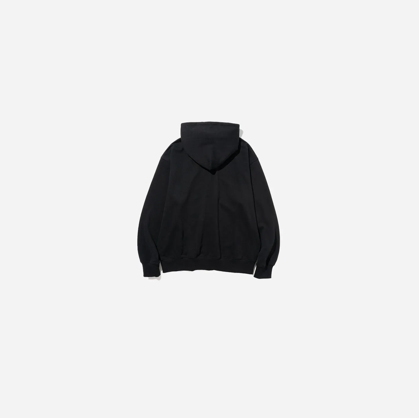 CORE BASIC FULL ZIP HOODIE - BLACK