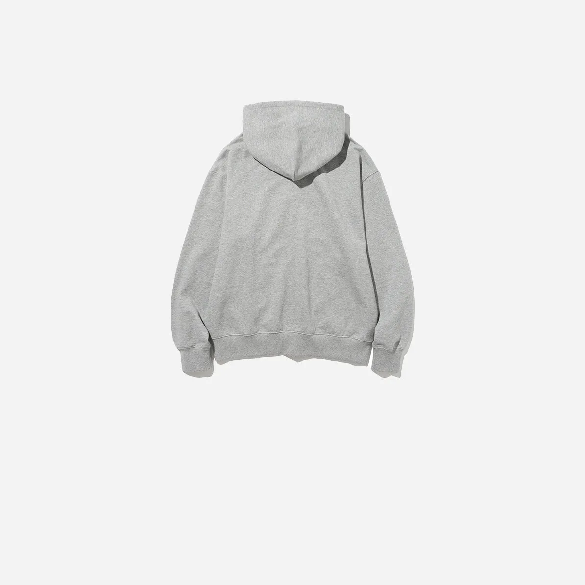 CORE BASIC FULL ZIP HOODIE - GREY MELANGE