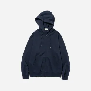 CORE BASIC FULL ZIP HOODIE - NAVY