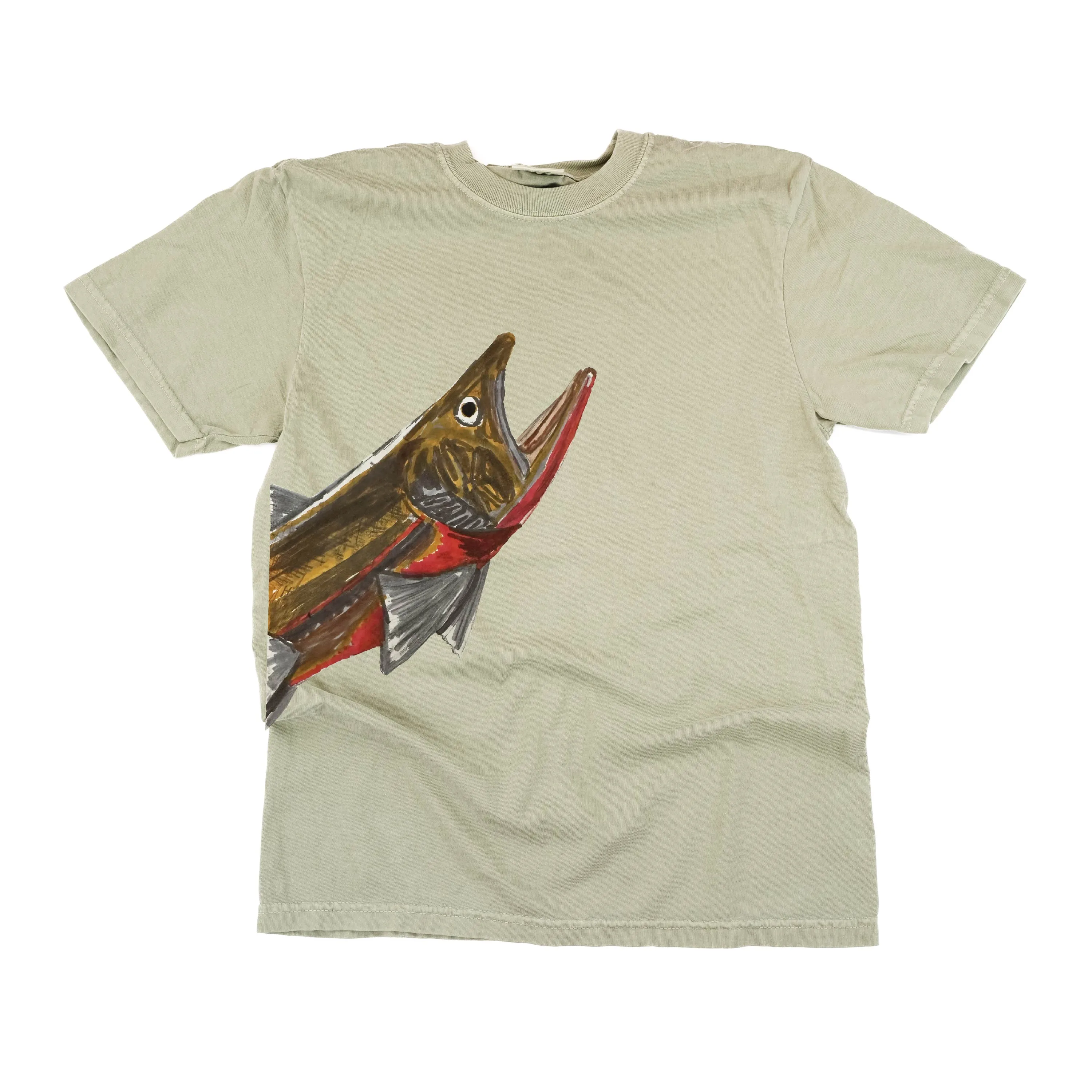 Cutthroat Trout - Hand Drawn - SHORT SLEEVE COMFORT COLORS TEE