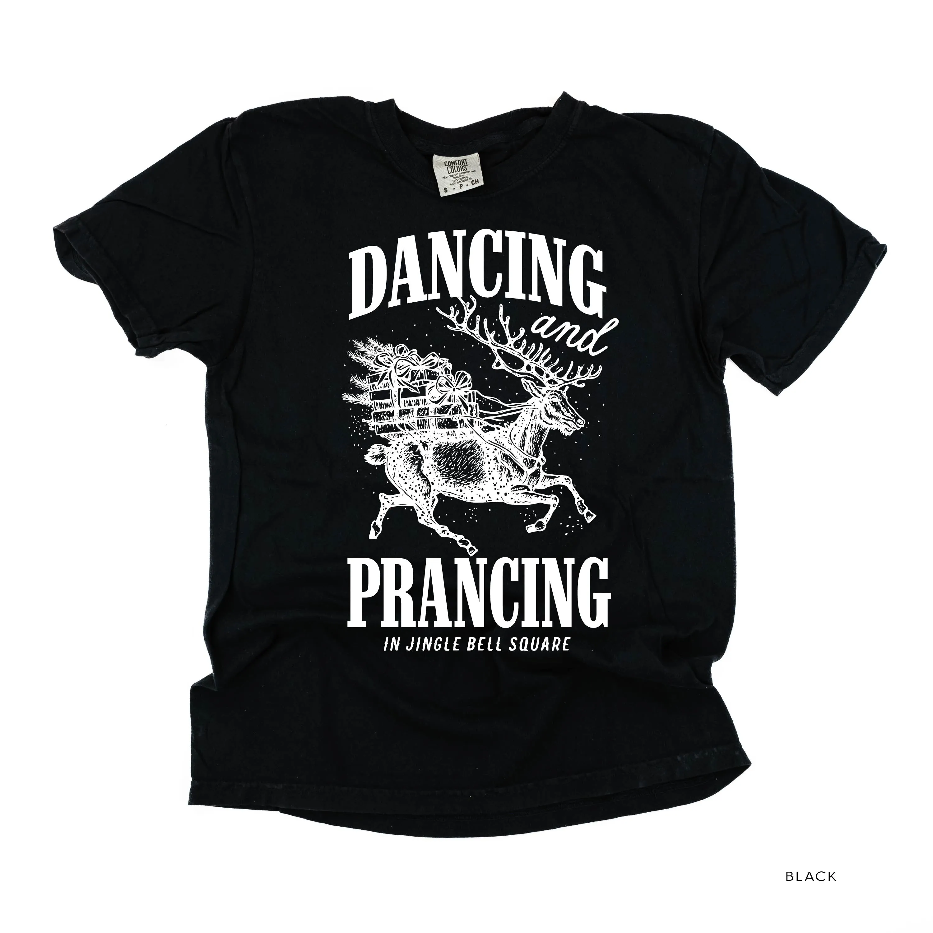 Dancing and Prancing in Jingle Bell Square - Comfort Colors Tee