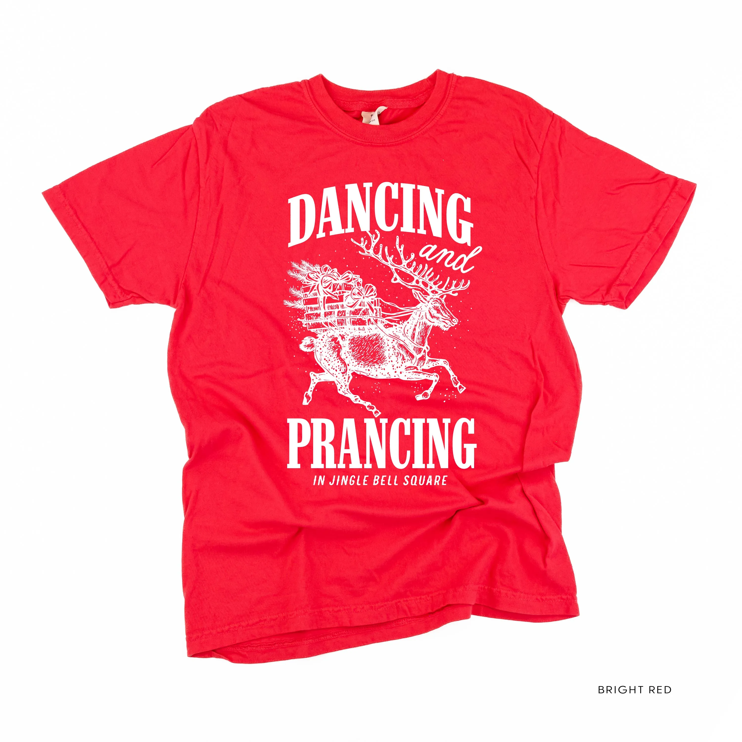 Dancing and Prancing in Jingle Bell Square - Comfort Colors Tee