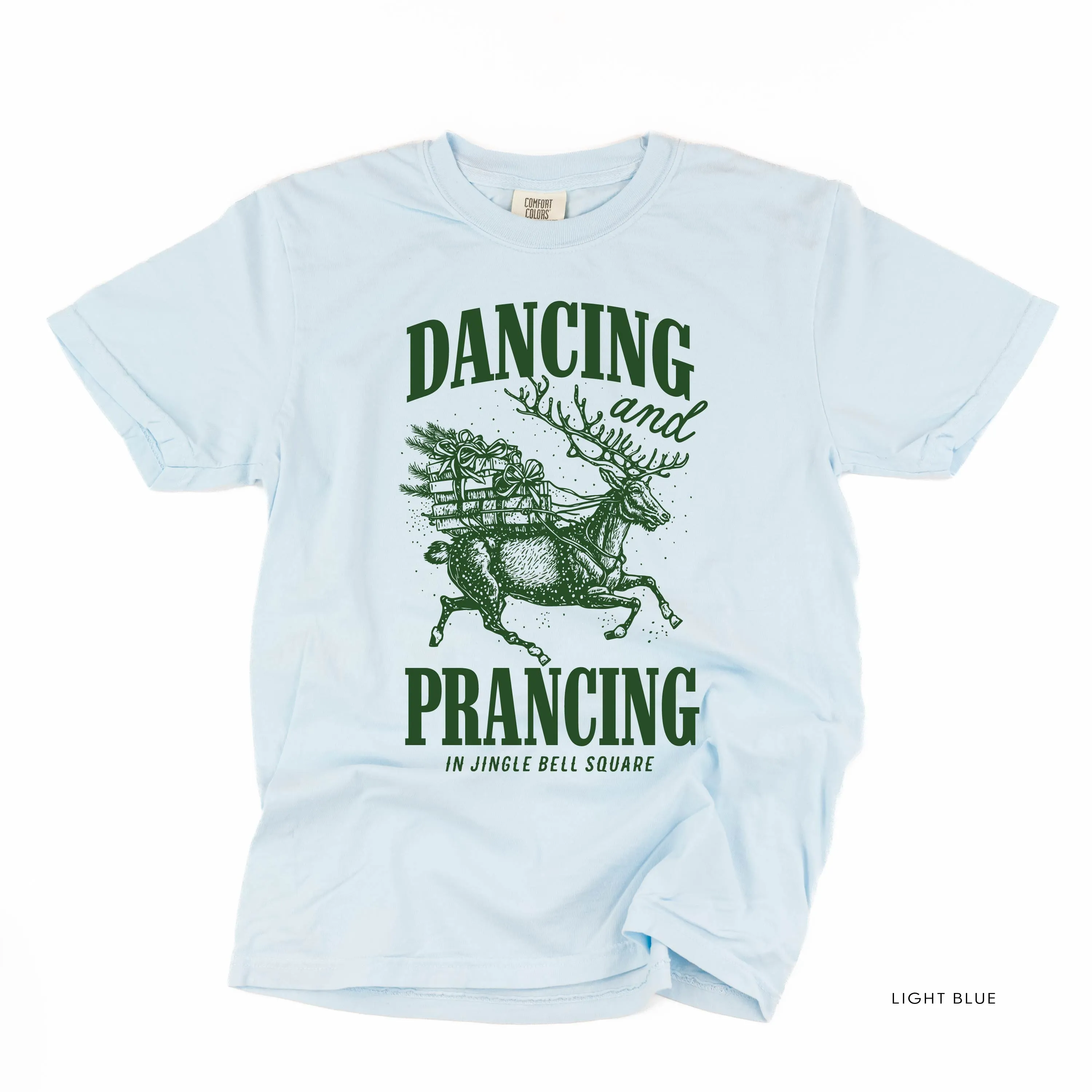 Dancing and Prancing in Jingle Bell Square - Comfort Colors Tee