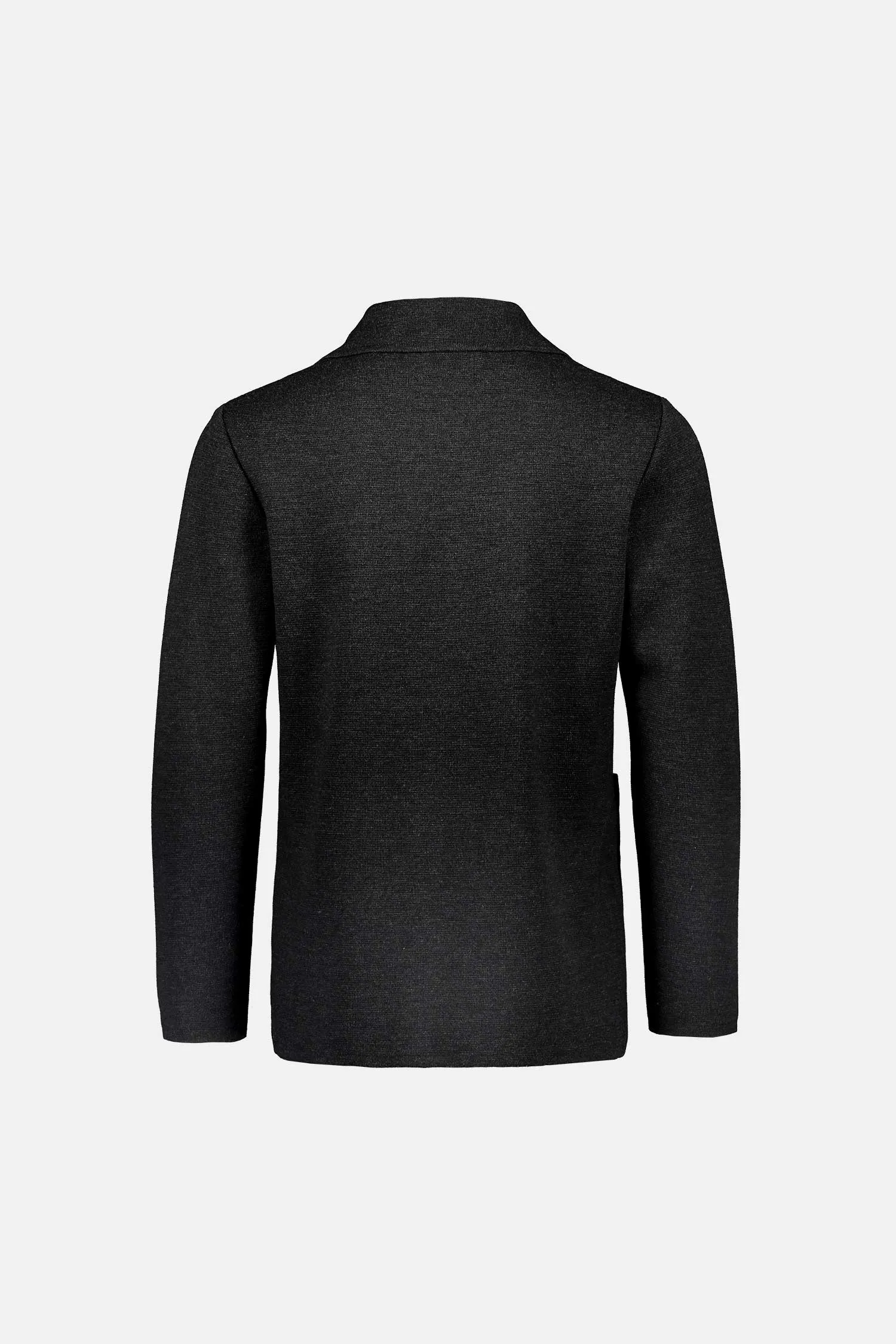 Elias Extra Fine Merino Wool Cardigan Anthracite