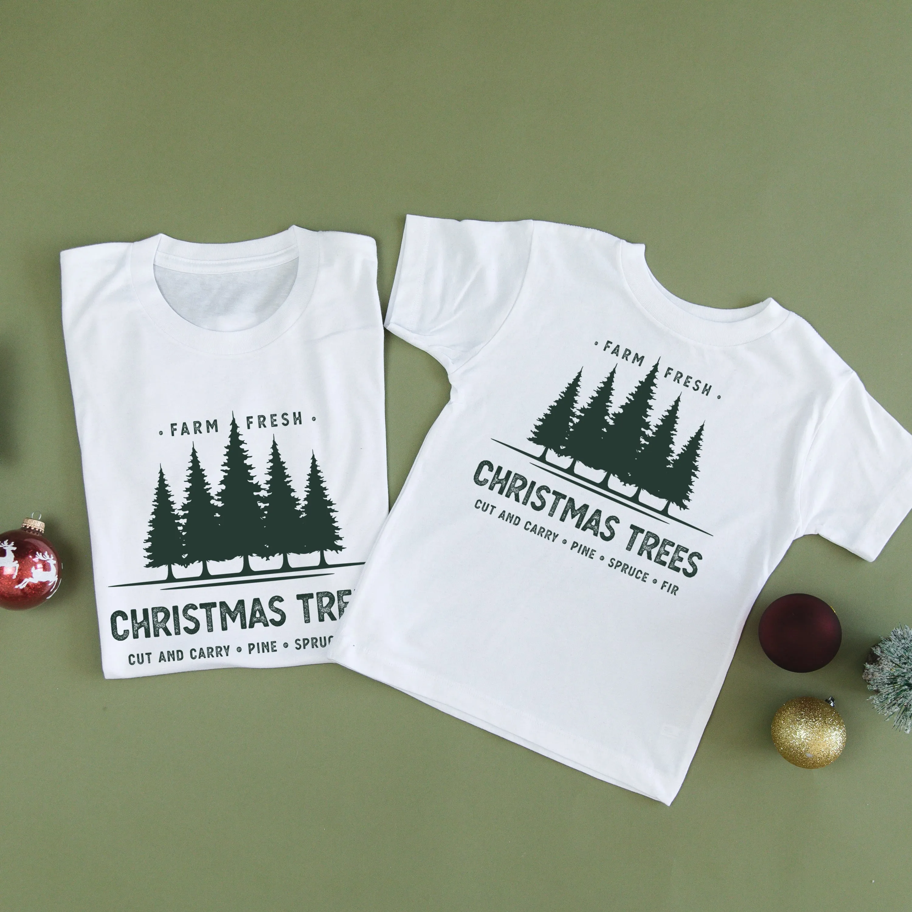 Farm Fresh Christmas Trees - Set of 2 Unisex Tees