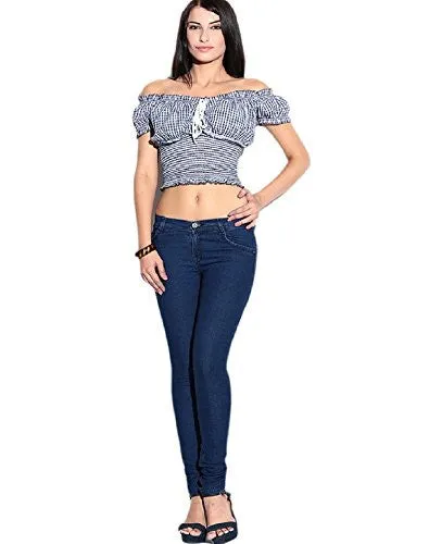 Ganga Women's Slimfit Jeans (BLU40728_36_36_Dark Blue)