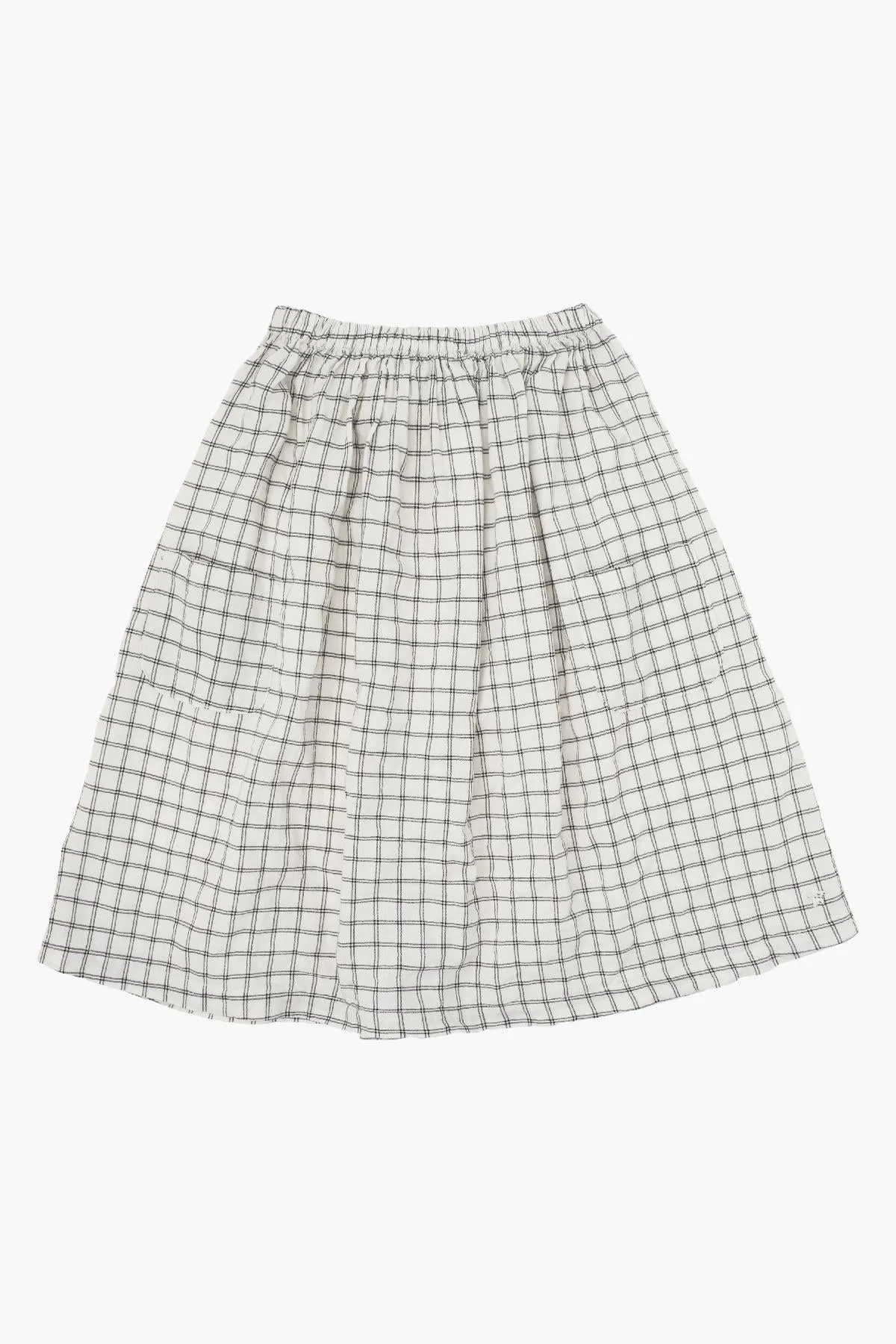 Girls Skirt Tocoto Vintage Check Midi Off White