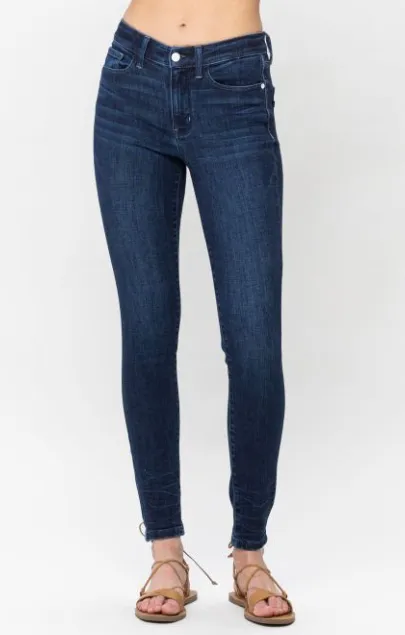 Grace Midrise Dark Skinny Jeans - Judy Blue