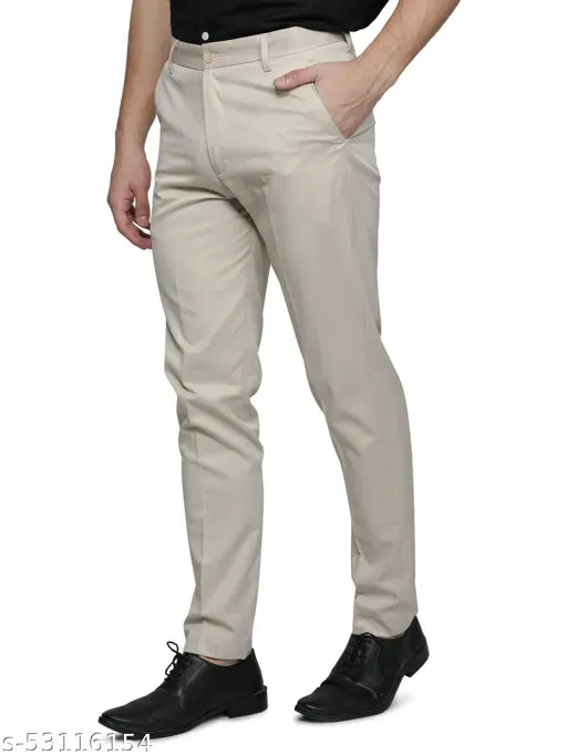 Haul Chic's Cream Formal Trouser