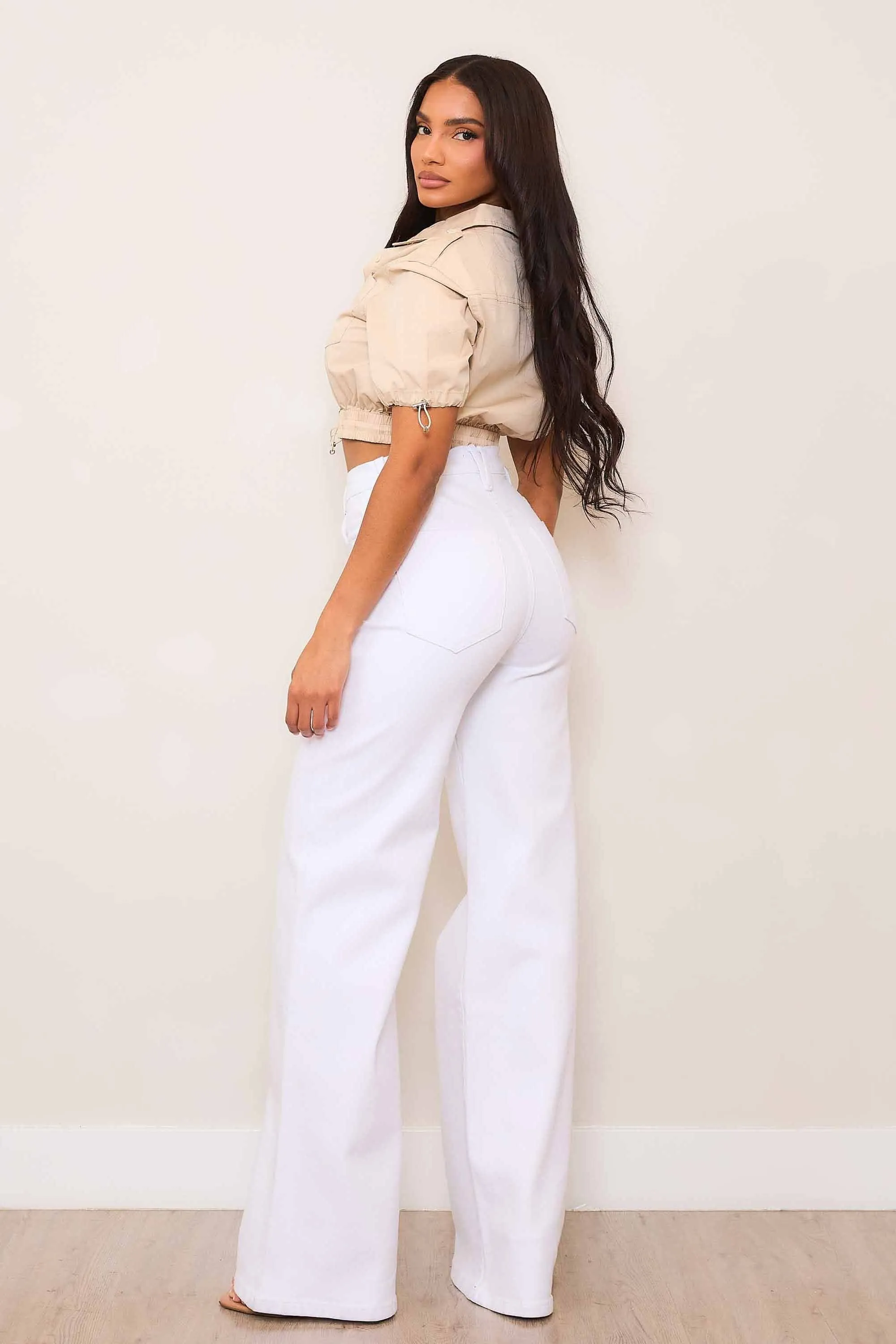 High-Rise Essential Wide Leg Jeans