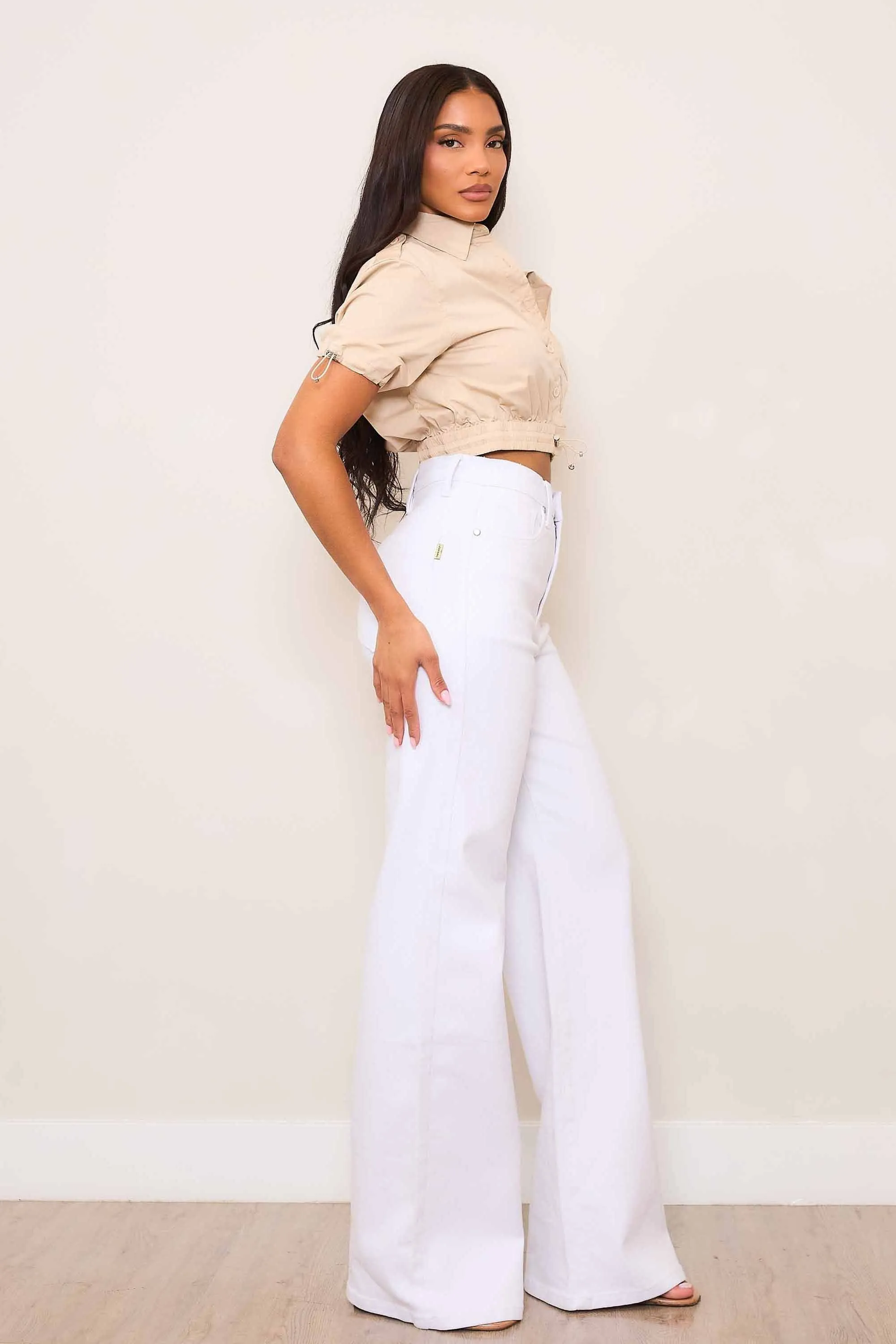 High-Rise Essential Wide Leg Jeans