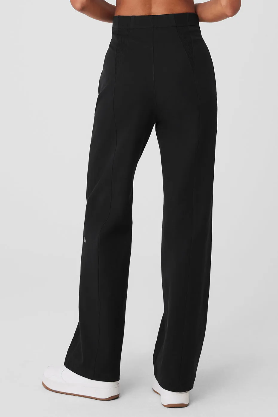 High-Waist On Point Moto Trouser - Black