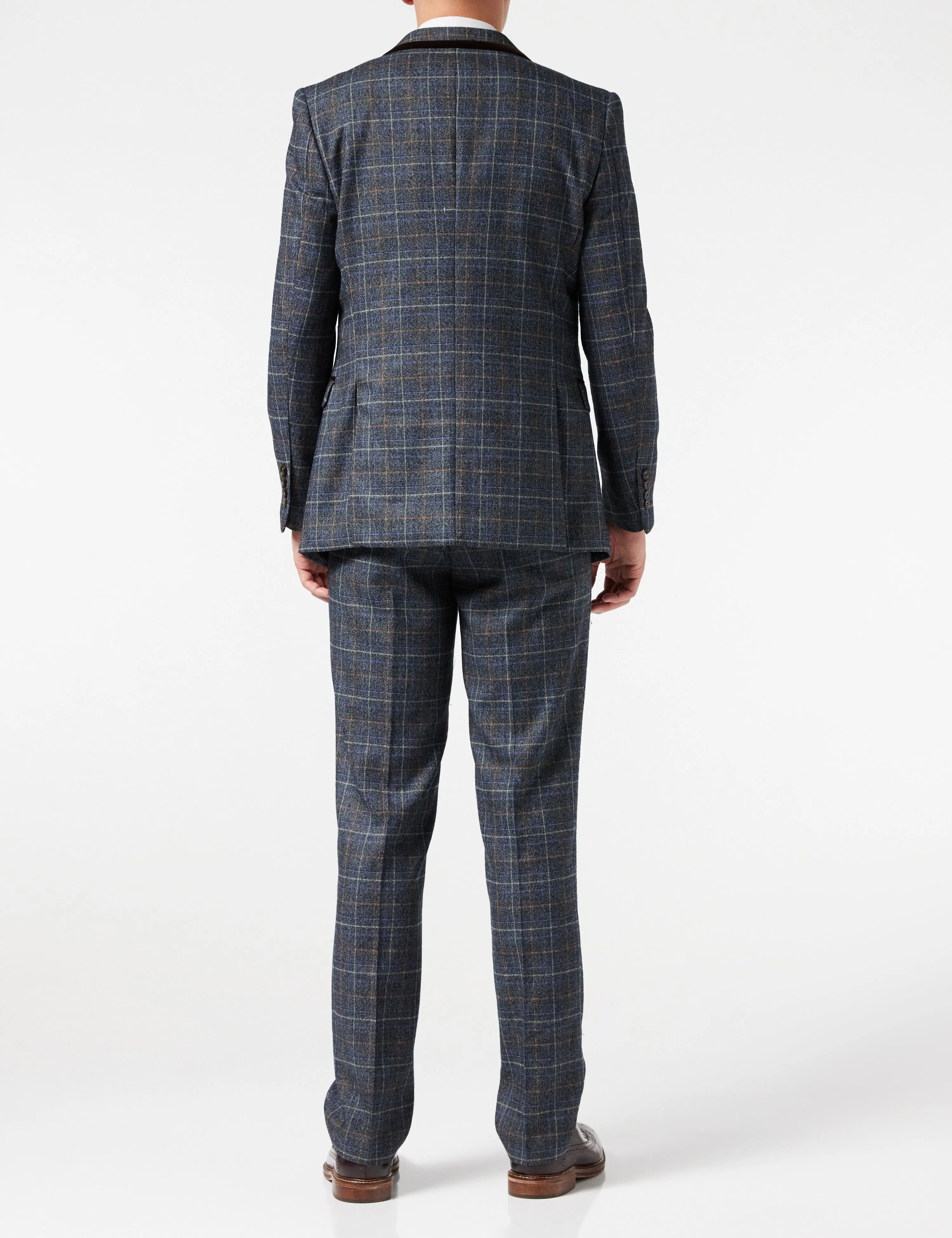 HUGO - TWEED CHECK SUIT IN GREY