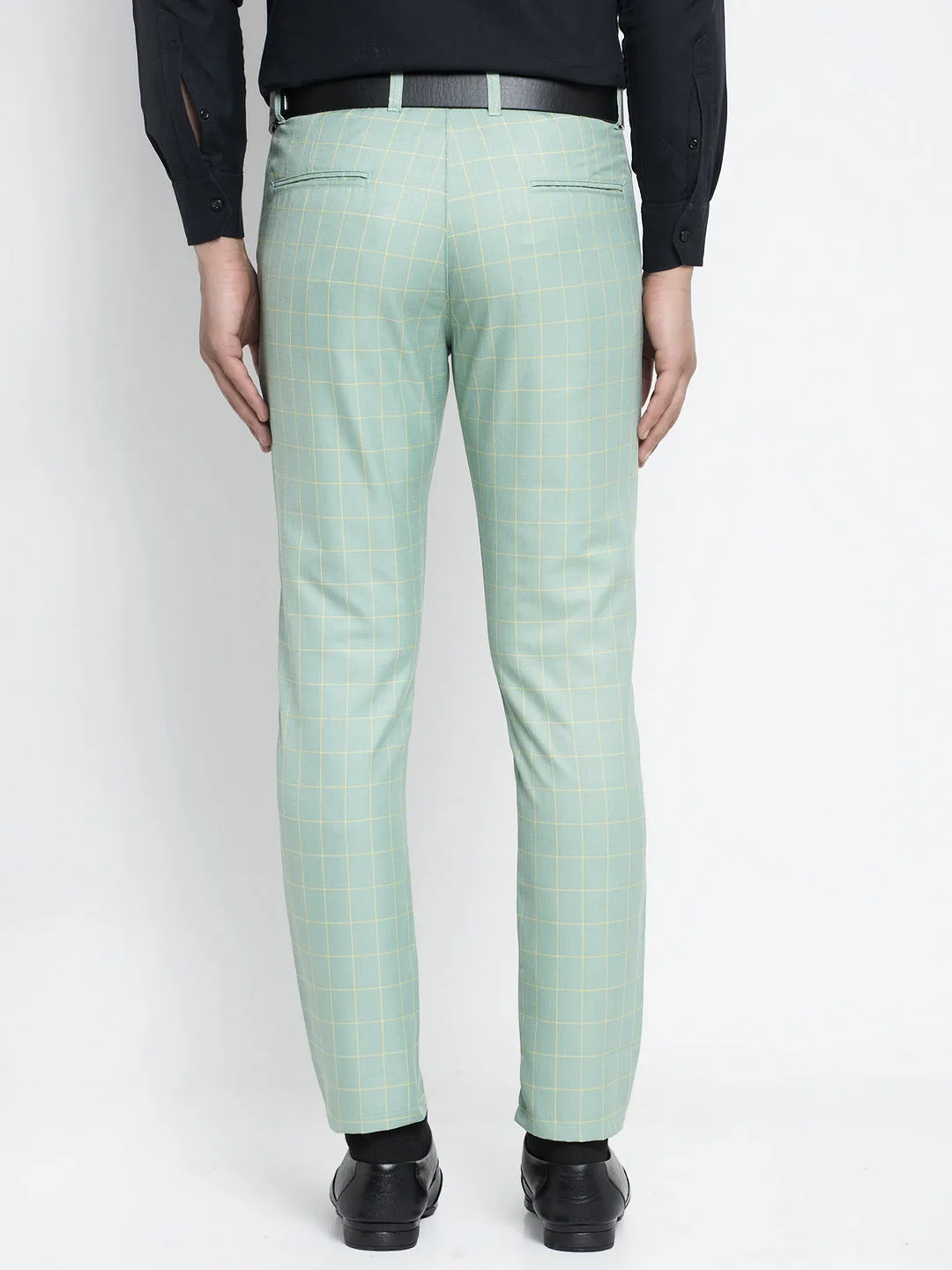 Jashvi Men's Green Formal Trousers