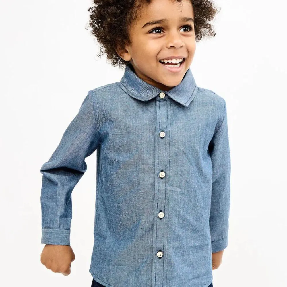 Jeffie Denim Button Down Boy Shirt