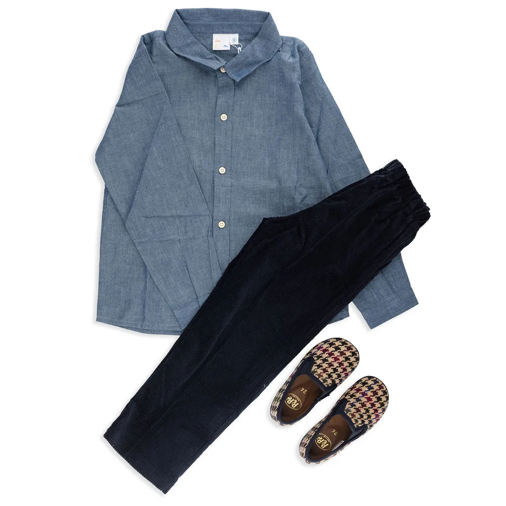 Jeffie Denim Button Down Boy Shirt