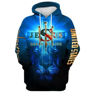 Jesus Saved My Life Lion Hoodie - Men & Women Christian Hoodie - 3D Printed Hoodie