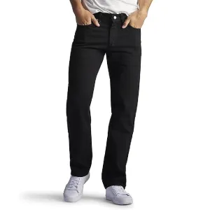 Lee Men's Regular Fit Straight Leg Jeans, Black