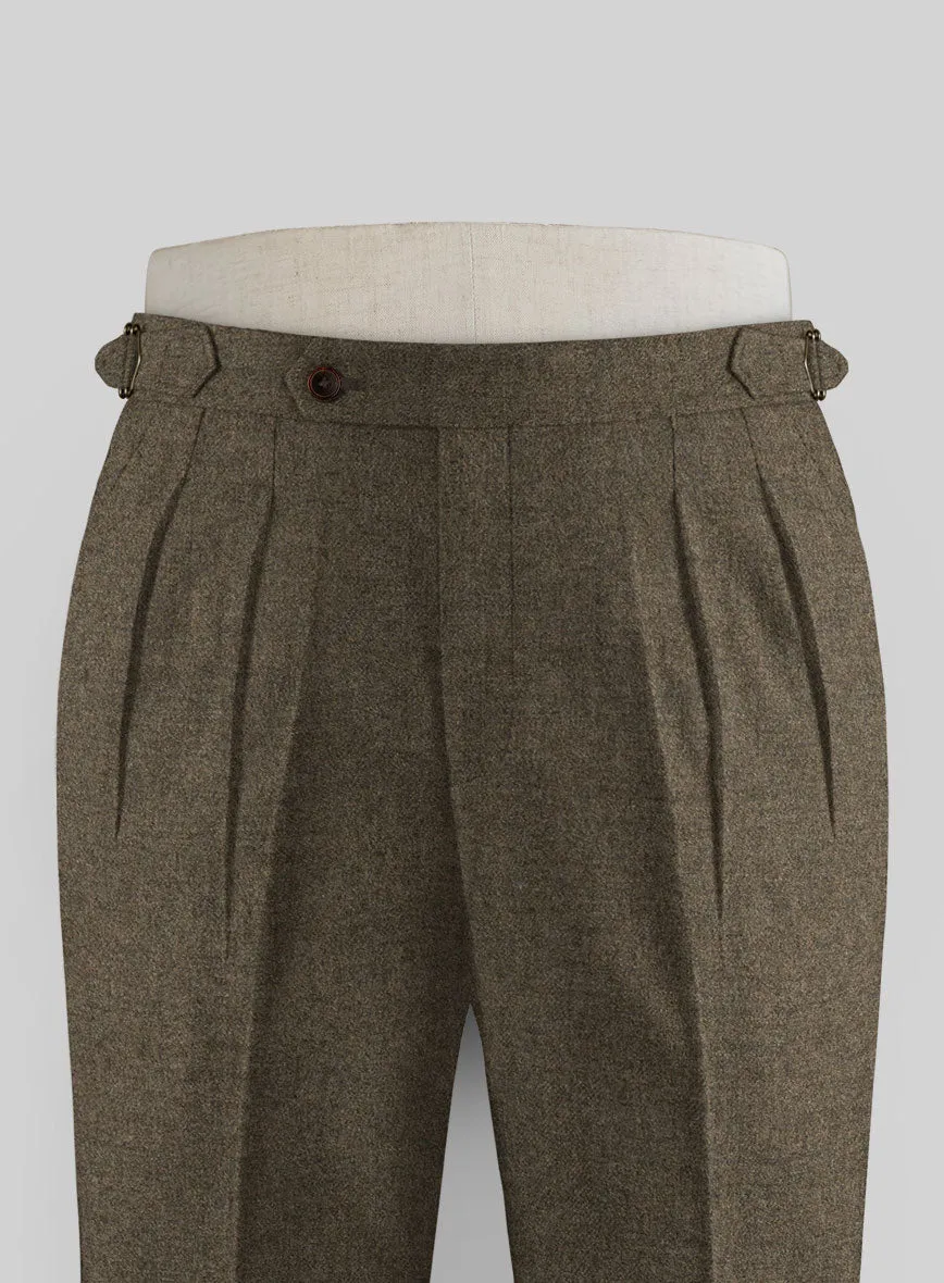 Light Weight Rust Brown Highland Tweed Trousers