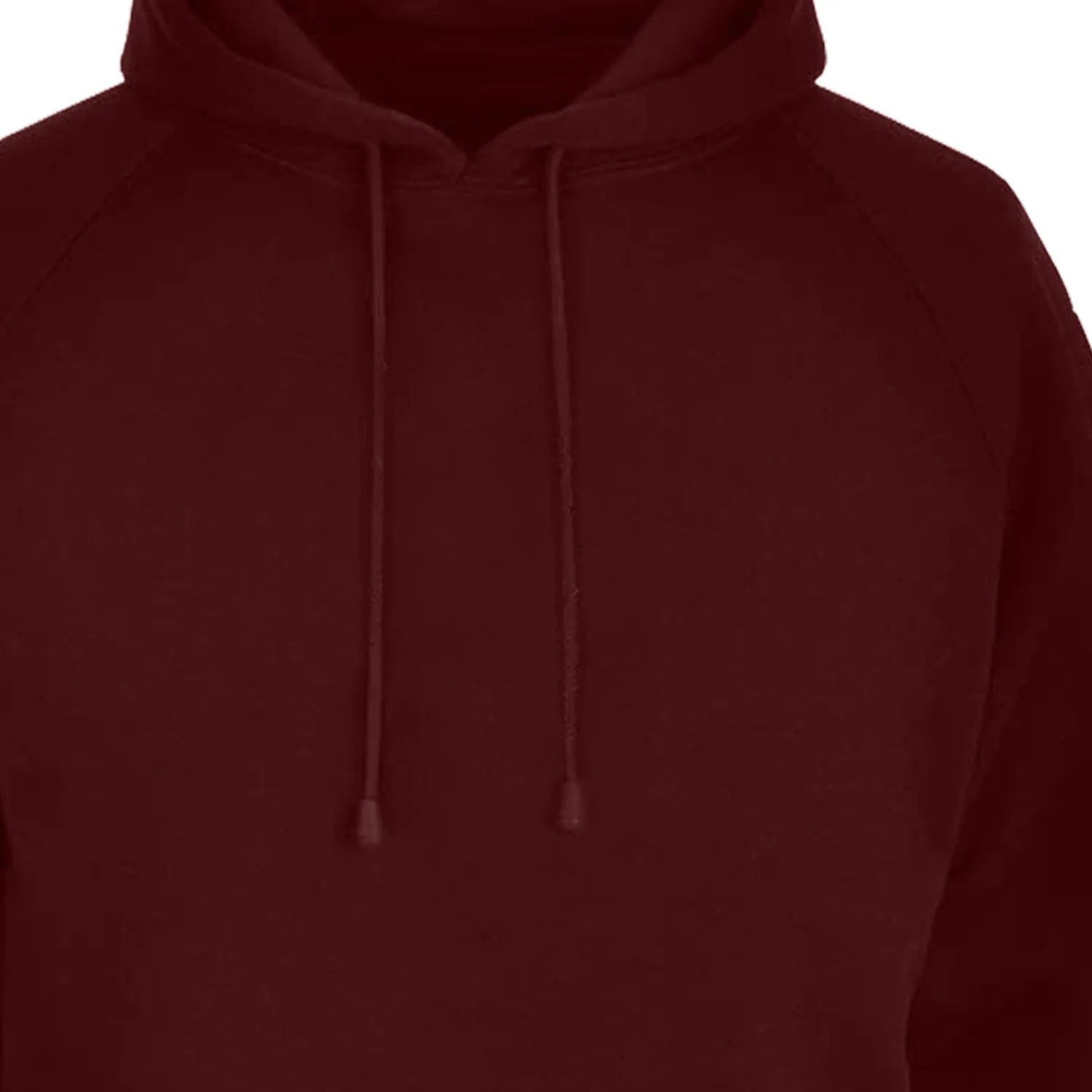 Maroon Cotton Blend Hoodies Sweatshirt With Kangaroo Pocket By LazyChunks