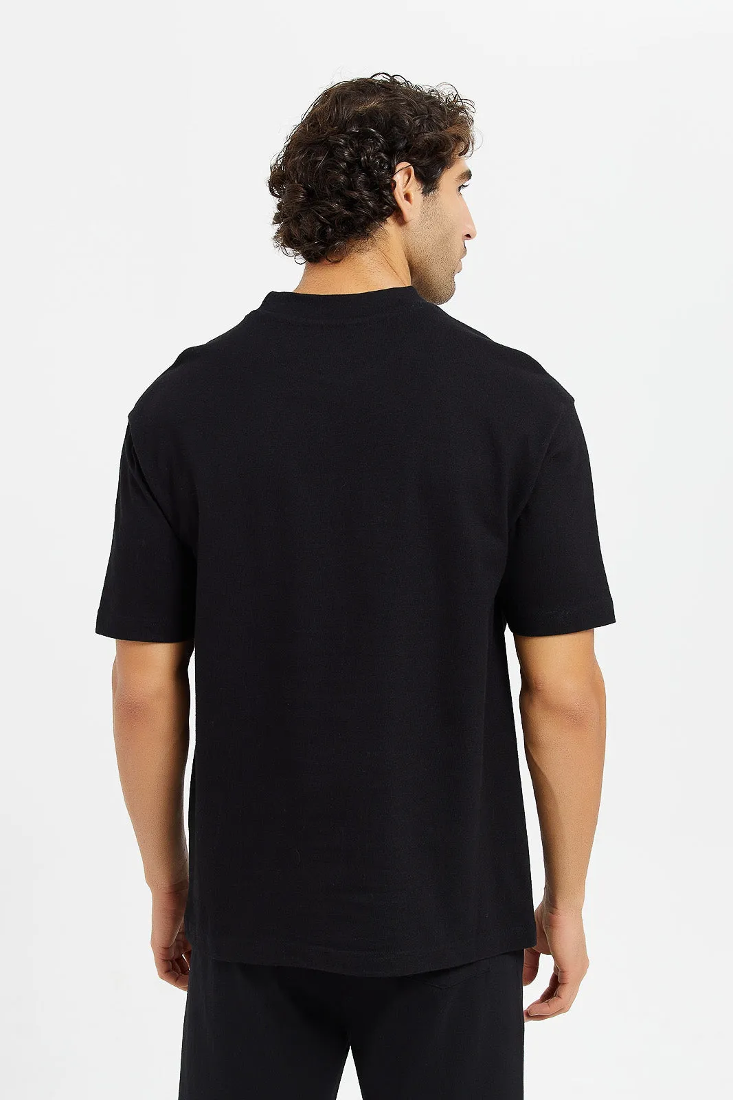 Men Black Logo Lounge T- Shirt