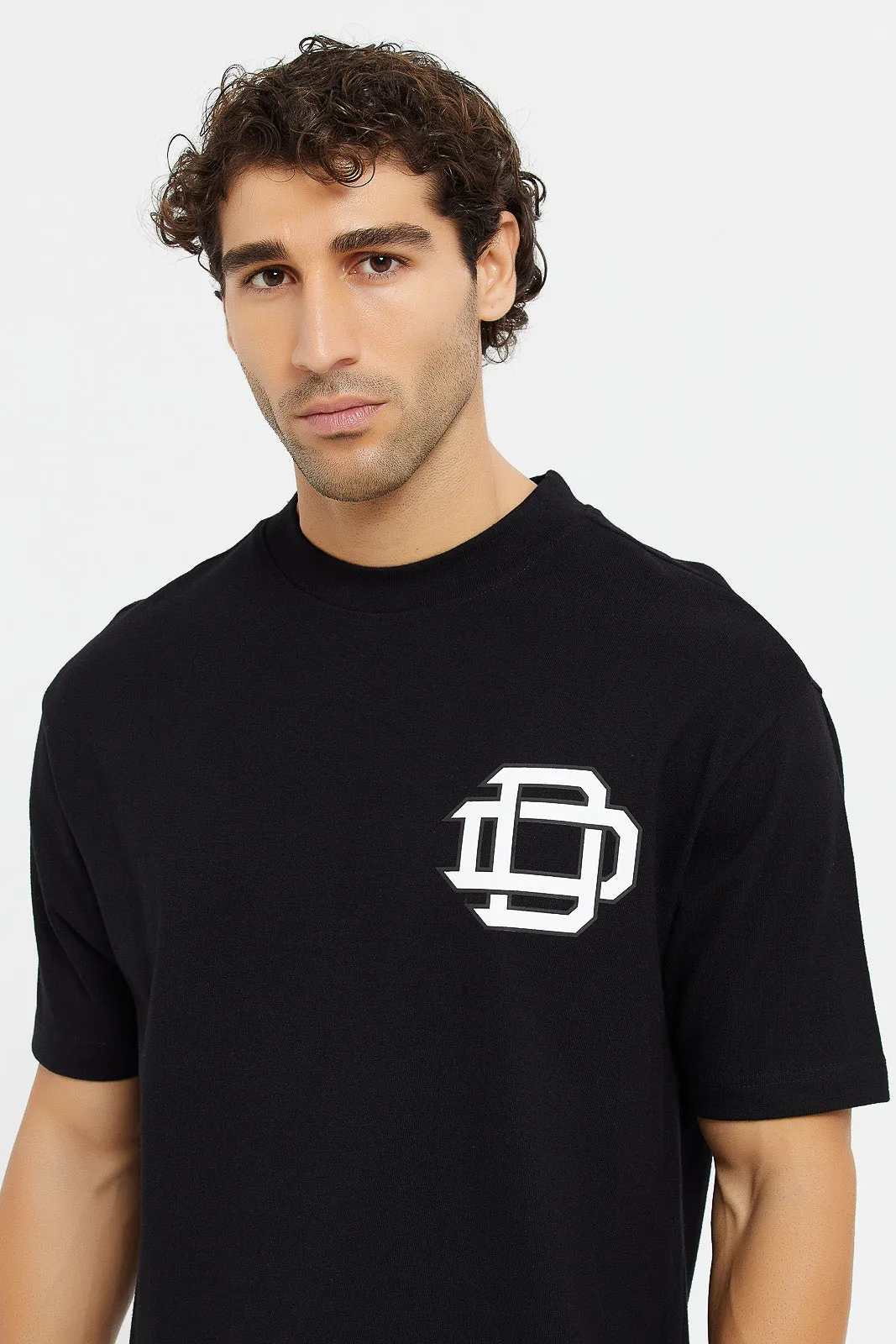 Men Black Logo Lounge T- Shirt