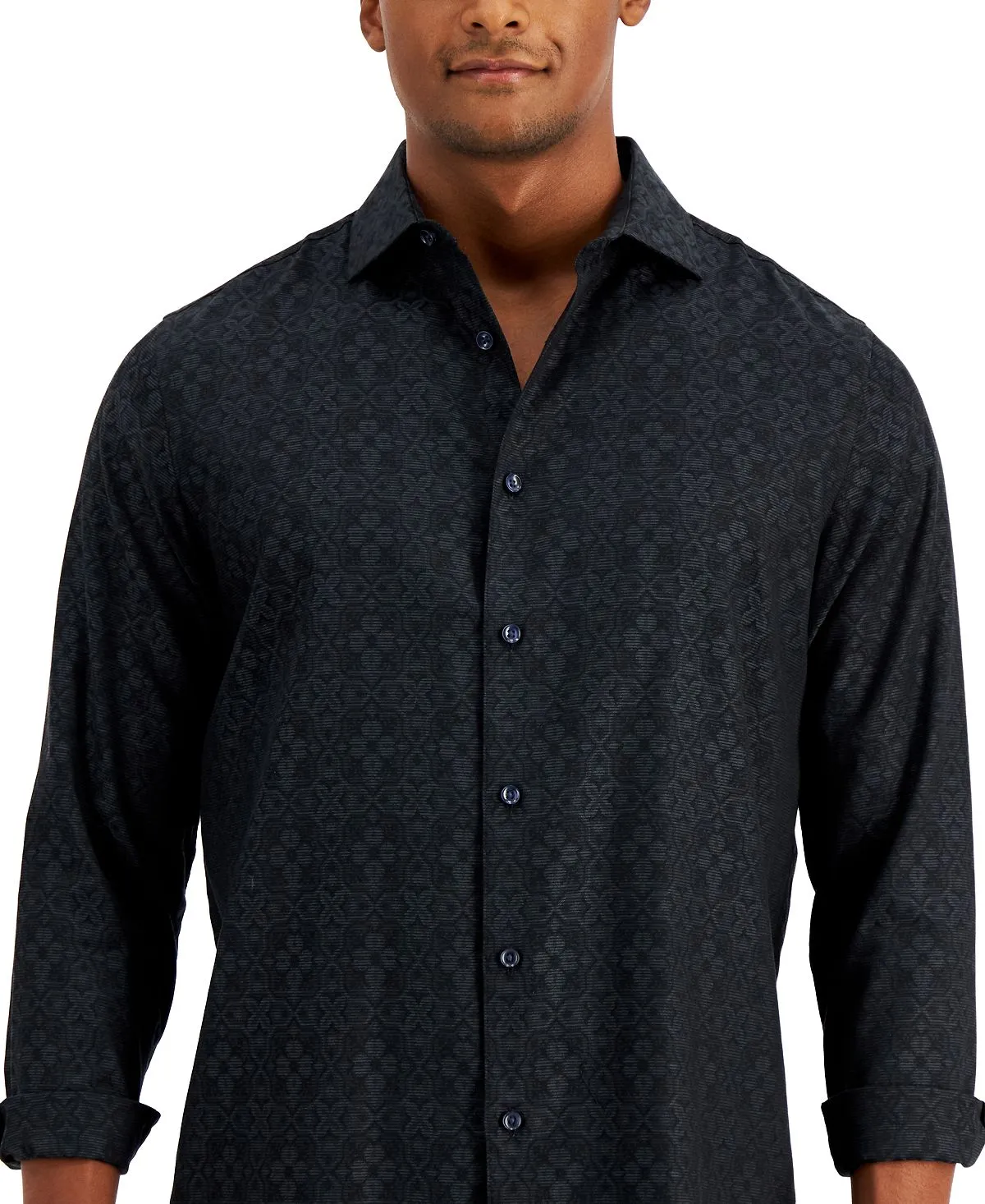 Men's regular fit shirt with medallion print, created for Macy's Alfani multi