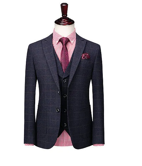 Modern Style Check Pattern Suit