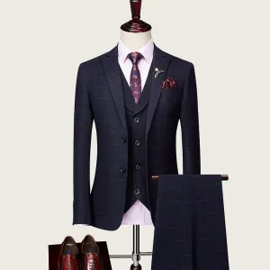 Modern Style Check Pattern Suit