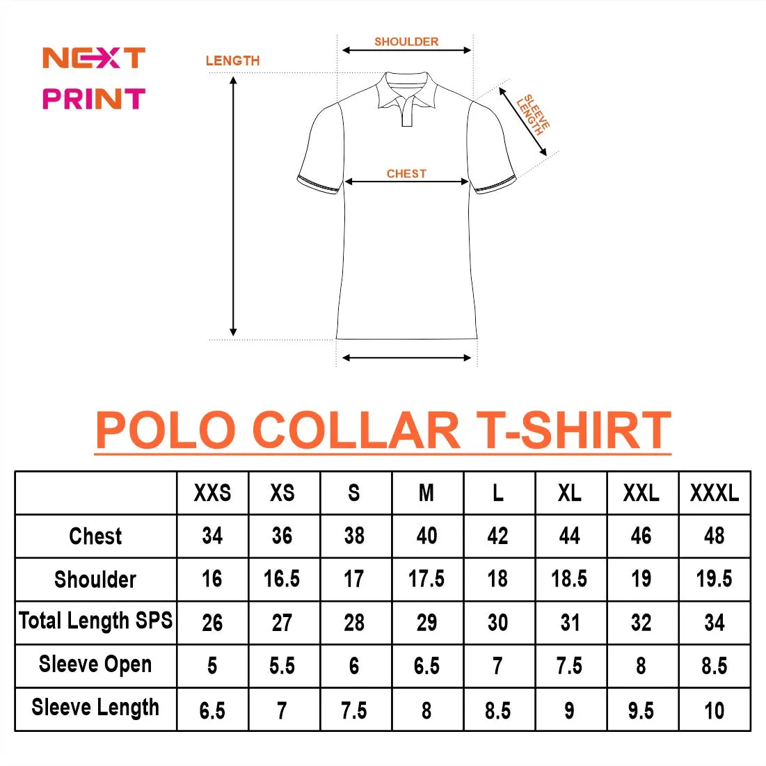 Next Print Customized Polo Neck White Jersey NPTS22