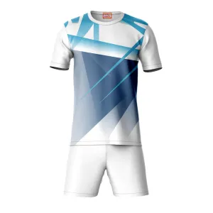 Next Print Round neck jersey white with shorts NPTS144