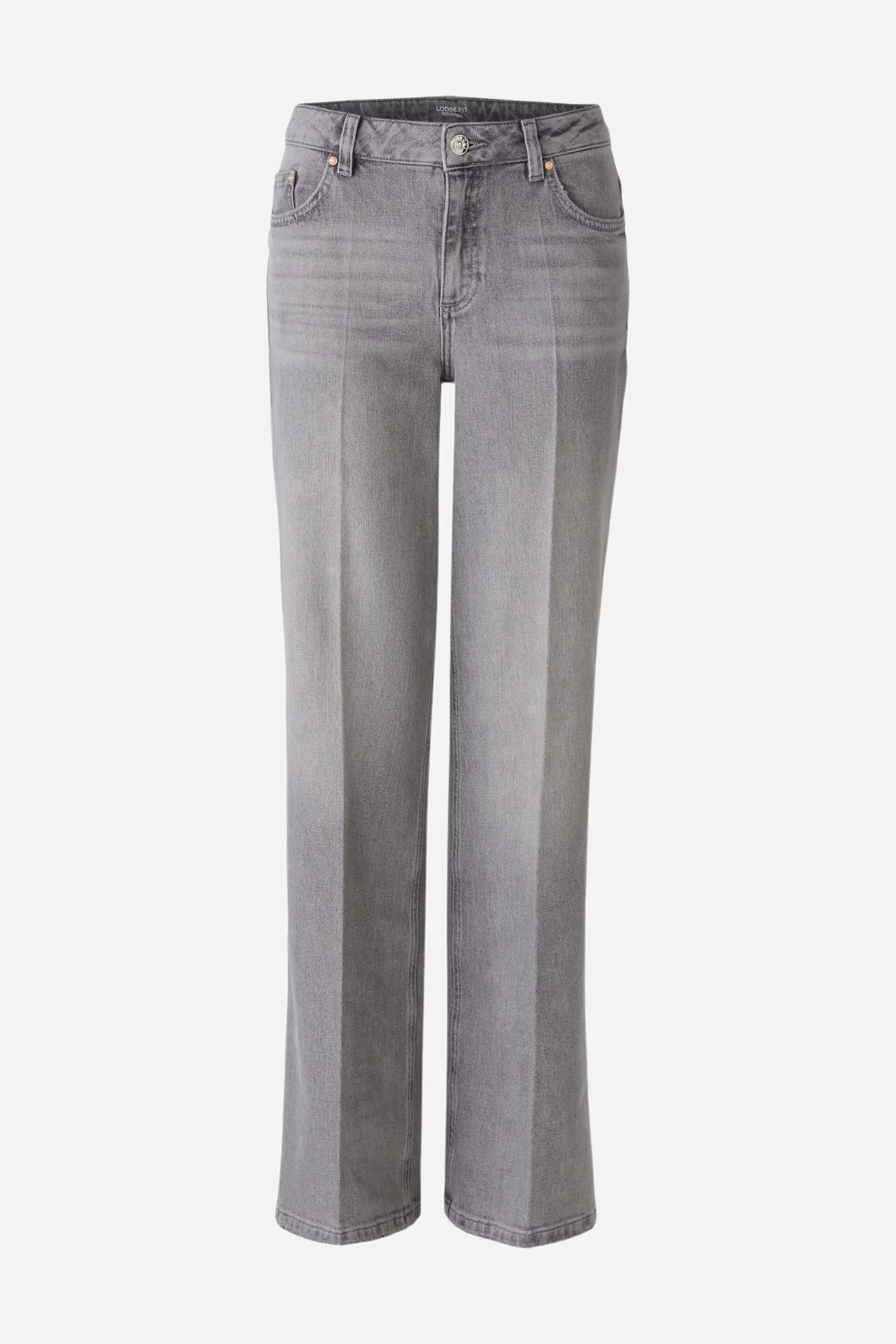 Oui Flare Mid-Waist Jeans Grey