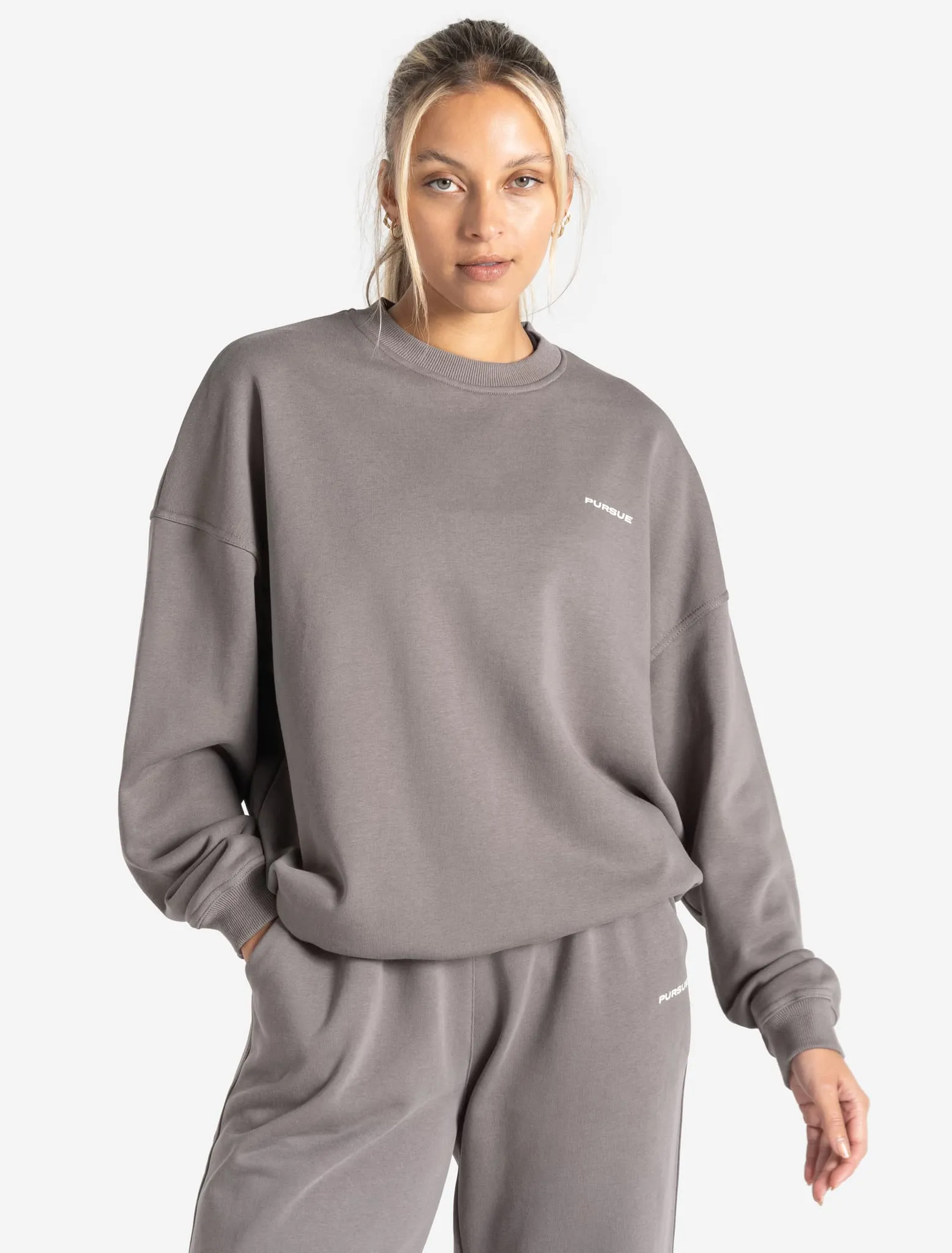 Oversized Sweatshirt - Mushroom Grey